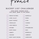 Bucket list things to do in France