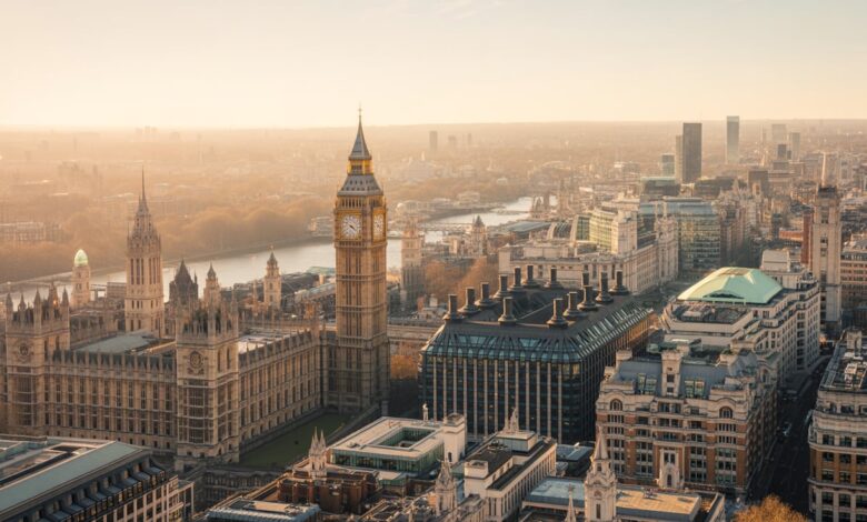The top view of London