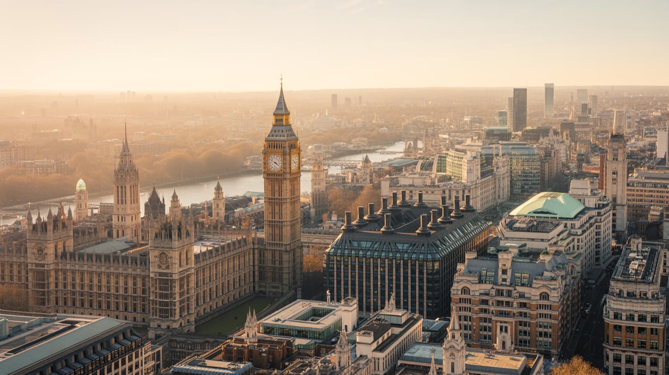 The top view of London
