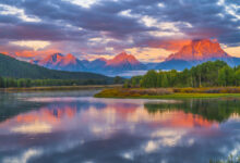 sunrise overlooking oxbow bend in grand teton national park427765986